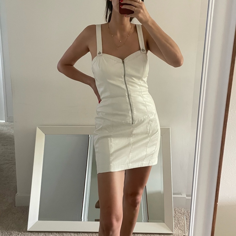 Faux Leather Mini Dress